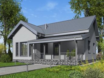 Одноэтажный дом с кухней-гостиной и вторым светом